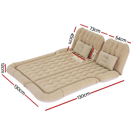 Weisshorn Car Mattress 175x130 Inflatable SUV Back Seat Camping Bed Beige 2