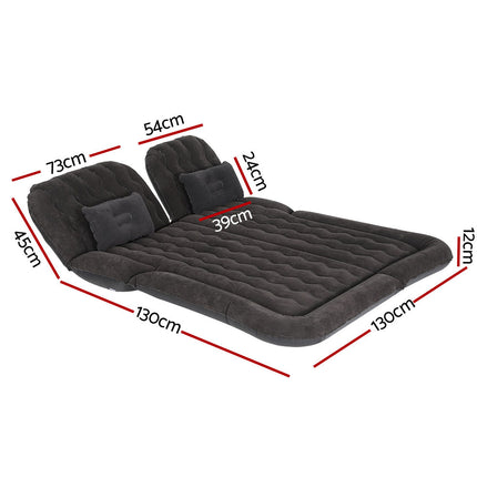 Weisshorn Car Mattress 175x130 Inflatable SUV Back Seat Camping Bed Black 2