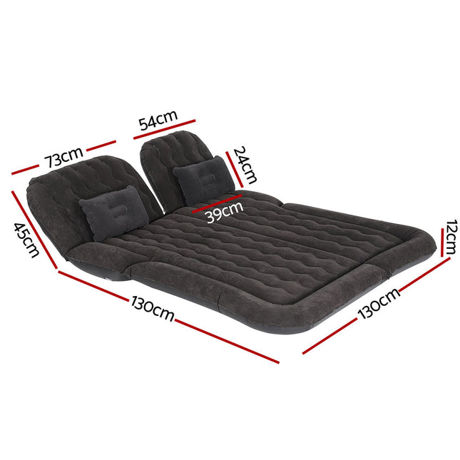 Weisshorn Car Mattress 175x130 Inflatable SUV Back Seat Camping Bed Black 2