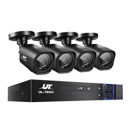UL-TECH 1080P Security Camera System 4CH DVR with 4 CCTV Square Cameras