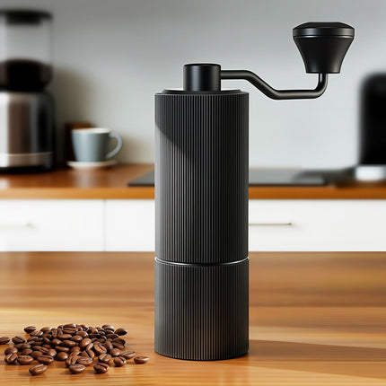 Devanti Manual Coffee Grinder with 24 Adjustable Settings | Hand Coffee Bean Burr Mill for Espresso French Press | Portable Stainless Steel Quiet Grinder with Storage Bag for Travel Camping, Black 8