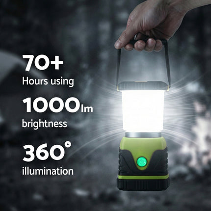 Weisshorn 2-Pack LED Camping Lanterns, 1000LM Super Bright Waterproof Portable Emergency Tent Lights 6