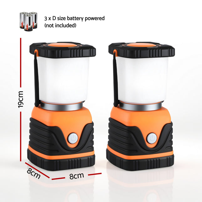 Weisshorn 2-Pack LED Camping Lanterns, 1000LM Super Bright Waterproof Portable Emergency Tent Lights 2