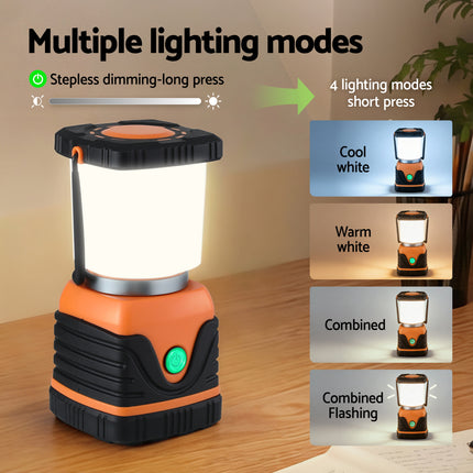 Weisshorn 2-Pack LED Camping Lanterns, 1000LM Super Bright Waterproof Portable Emergency Tent Lights 5