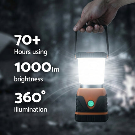 Weisshorn 2-Pack LED Camping Lanterns, 1000LM Super Bright Waterproof Portable Emergency Tent Lights 6