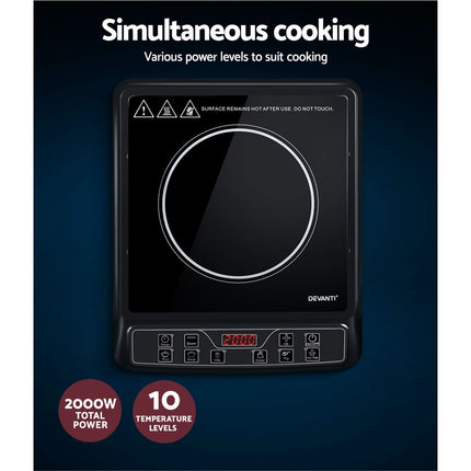 Devanti Induction Cooktop 30cm Portable Cooker 5