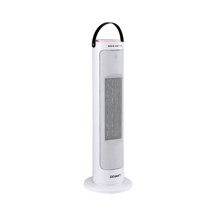 Devanti 2000W Ceramic Tower Heater Space Heaters Oscillating Indoor White 3