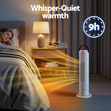 Devanti 2000W Ceramic Tower Heater Space Heaters Oscillating Indoor White 7