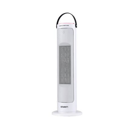 Devanti 2000W Ceramic Tower Heater Space Heaters Oscillating Indoor White 9