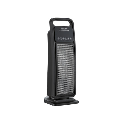 Devanti 2000W Ceramic Tower Heater Space Heaters Indoor Oscillating Black 3