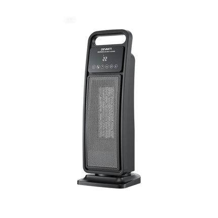 Devanti 2000W Ceramic Tower Heater Space Heaters Indoor Oscillating Black 9