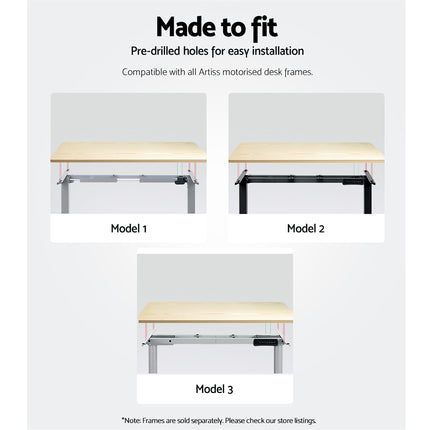 Artiss Standing Desk Top White Oak 120CM 6