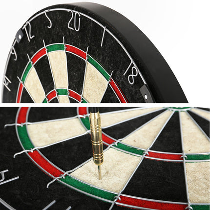 18" Dartboard Dart Board with Steel Darts Competition Party Game 4