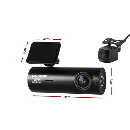 UL-tech Dash Camera 4K Hidden Front Rear WiFi 2