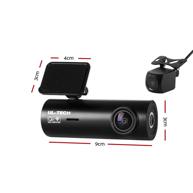 UL-tech Dash Camera 4K Hidden Front Rear WiFi 2
