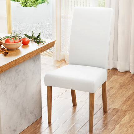 Artiss Dining Chair Covers 4x Slipcovers Spandex Stretch Banquet Wedding White 5
