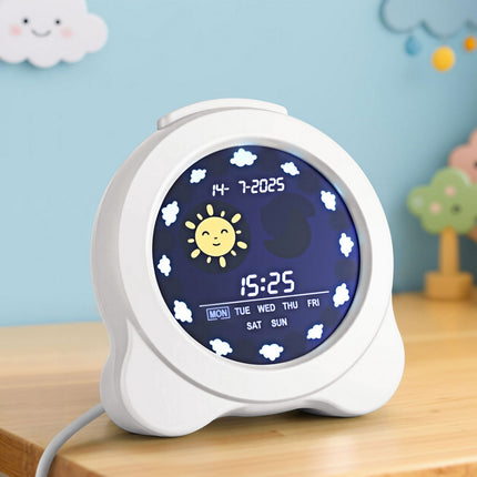 Artiss 3.8" Digital Day Clock Calendar Alarm LCD Display White 7