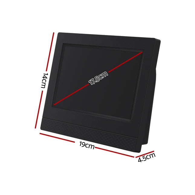 Artiss 7" Digital Day Clock Calendar Alarm Black 2