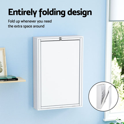 Artiss Computer Desk Bookshelf Wall Mount White 4