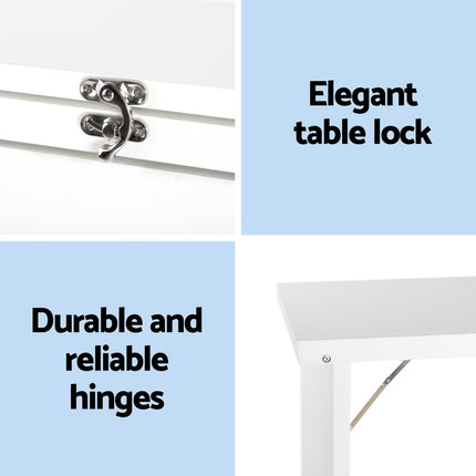 Artiss Computer Desk Bookshelf Wall Mount White 6