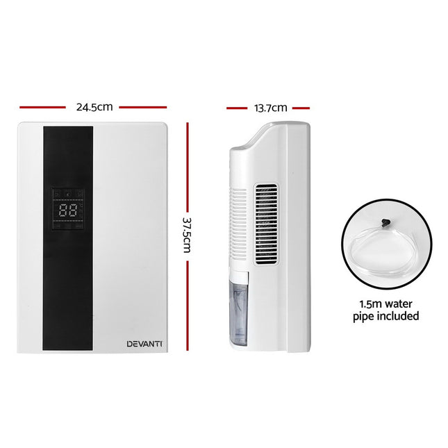 Devanti Dehumidifier 2L Air Purifier White 2