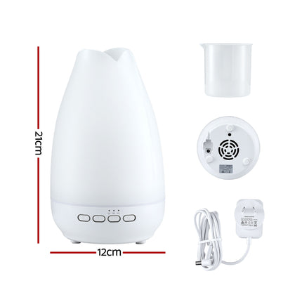 Devanti Ultrasonic Essential Oil Aroma Diffuser Aromatherapy Cool Mist Humidifier w/ LED Light 300ml 2