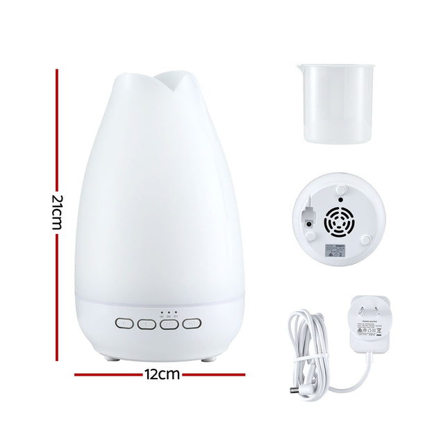 Devanti Ultrasonic Essential Oil Aroma Diffuser Aromatherapy Cool Mist Humidifier w/ LED Light 300ml 2