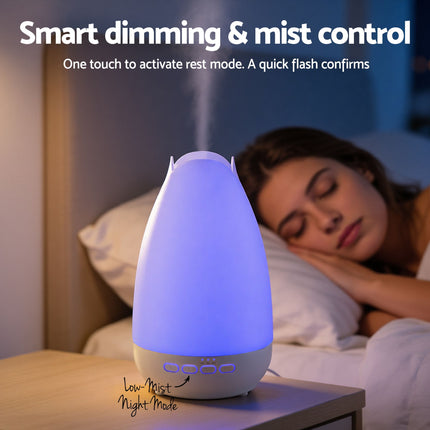Devanti Ultrasonic Essential Oil Aroma Diffuser Aromatherapy Cool Mist Humidifier w/ LED Light 300ml 4