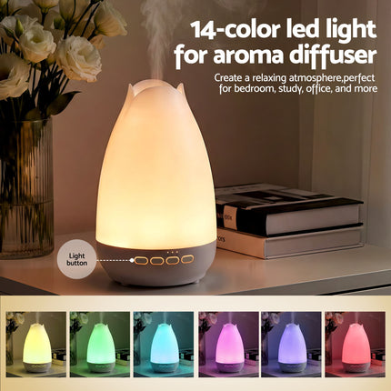 Devanti Ultrasonic Essential Oil Aroma Diffuser Aromatherapy Cool Mist Humidifier w/ LED Light 300ml 5
