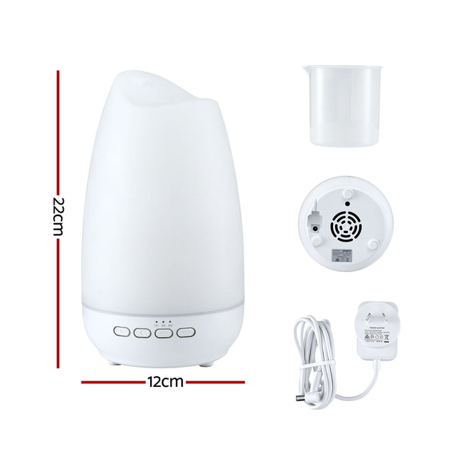 Devanti Ultrasonic Essential Oil Aroma Diffuser Aromatherapy Cool Mist Humidifier w/ LED Light 300ml 2
