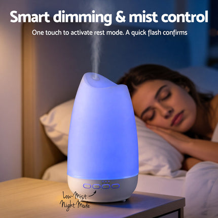 Devanti Ultrasonic Essential Oil Aroma Diffuser Aromatherapy Cool Mist Humidifier w/ LED Light 300ml 4