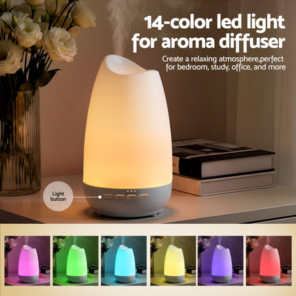 Devanti Ultrasonic Essential Oil Aroma Diffuser Aromatherapy Cool Mist Humidifier w/ LED Light 300ml 5