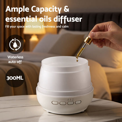 Devanti Ultrasonic Essential Oil Aroma Diffuser Aromatherapy Cool Mist Humidifier w/ LED Light 300ml 7