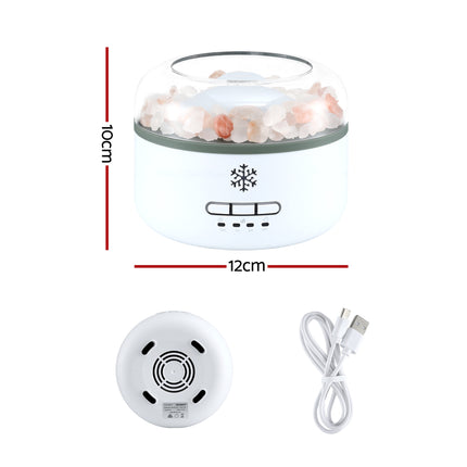 Devanti 150ml Salt Lamp Aroma Diffuser Ultrasonic Humidifier Purifier 7 LED Colors 2