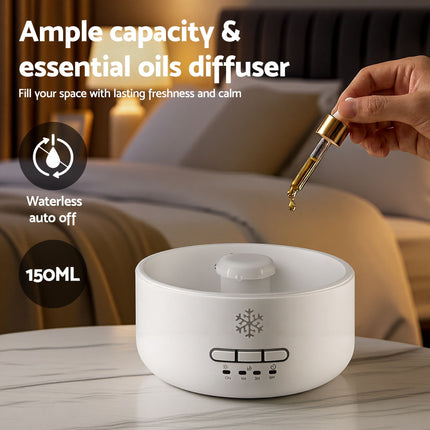 Devanti 150ml Salt Lamp Aroma Diffuser Ultrasonic Humidifier Purifier 7 LED Colors 7
