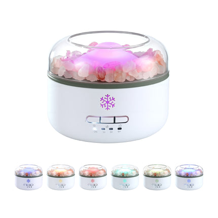Devanti 150ml Salt Lamp Aroma Diffuser Ultrasonic Humidifier Purifier 7 LED Colors 8