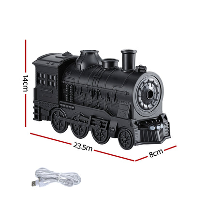 Devanti Train Aroma Diffuser Essential Oil Humidifier 300ml Smoke Ring LED Timer 2