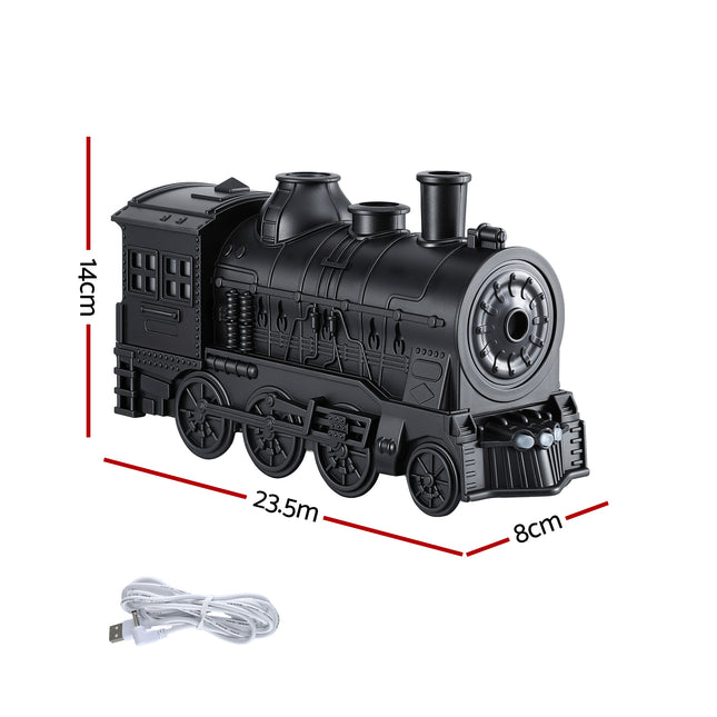 Devanti Train Aroma Diffuser Essential Oil Humidifier 300ml Smoke Ring LED Timer 2