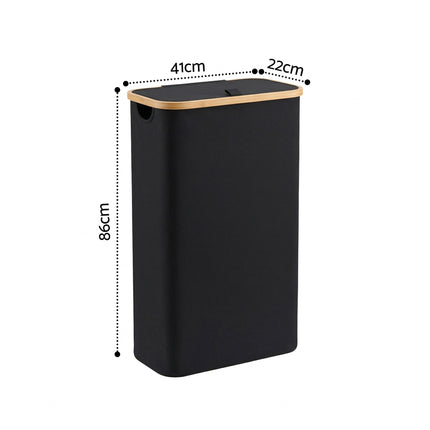 Artiss Laundry Basket with Removable Bag Foldable Black 2