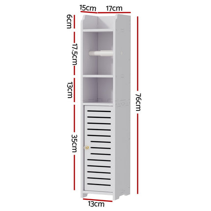 Artiss Bathroom Cabinet Toilet Roll Holder Tissue Organizer 3 Tier Floor Cabinet 2