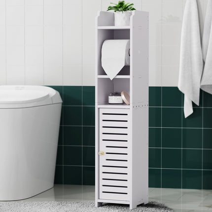 Artiss Bathroom Cabinet Toilet Roll Holder Tissue Organizer 3 Tier Floor Cabinet 7