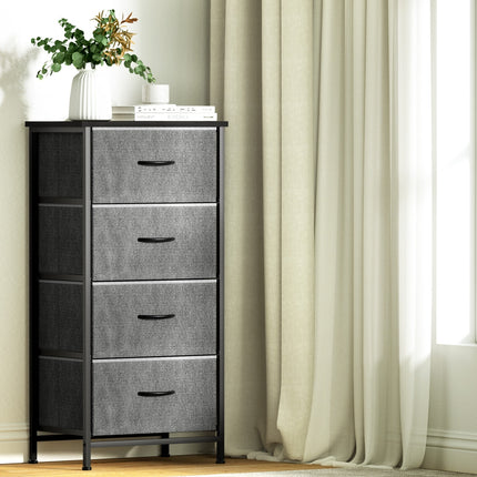 Artiss Chest of 4 Drawers Storage Dresser Tallboy Grey 7