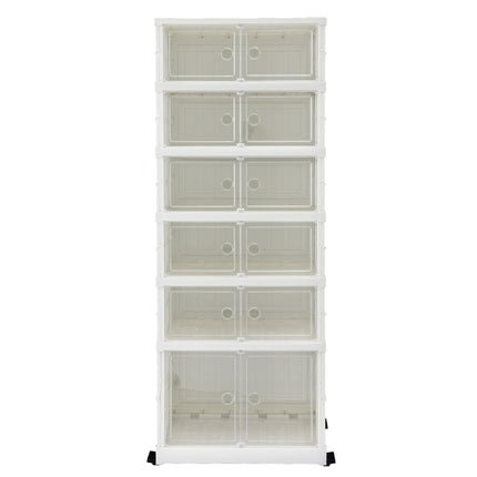 Artiss Foldable Shoe Storage Box 6 Tier 12 Pairs Entryway 4