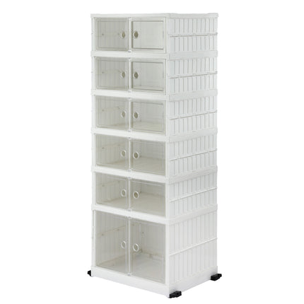 Artiss Foldable Shoe Storage Box 6 Tier 12 Pairs Entryway 9