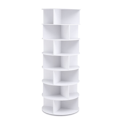 Artiss 7 Tier 360° Rotating Shoe Rack Storage Display Shelf White 9