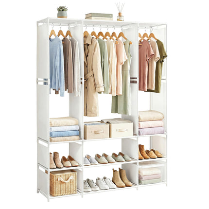 Artiss Large Portable Clothes Closet Wardrobe with Open Shelf White 10