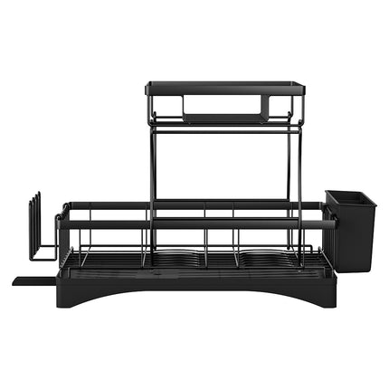 Cefito Dish Rack Expandable Drying Drainer Cutlery Holder Tray Kitchen 2 Tiers 3
