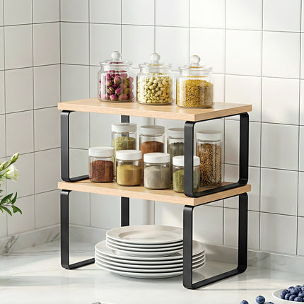 Cefito Kitchen Storage Shelves Rack Cupboard Cabinet Organiser Set of 2 9
