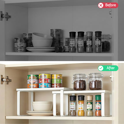 Cefito Kitchen Storage Shelves Rack Cupboard Cabinet Organiser Set of 2 6