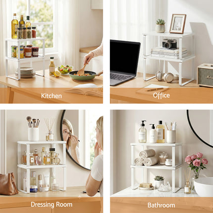 Cefito Kitchen Storage Shelves Rack Cupboard Cabinet Organiser Set of 2 7